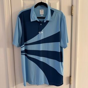Oakley Oakley Golf Polo Shirt Mens XL Blue Performance Athletic Colorblock